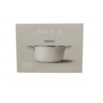 Smeg CSF2412CRM patapata, 24 cm, keraaminen tarttumaton pinnoite, ruostumaton teräskahva, mattikerma
