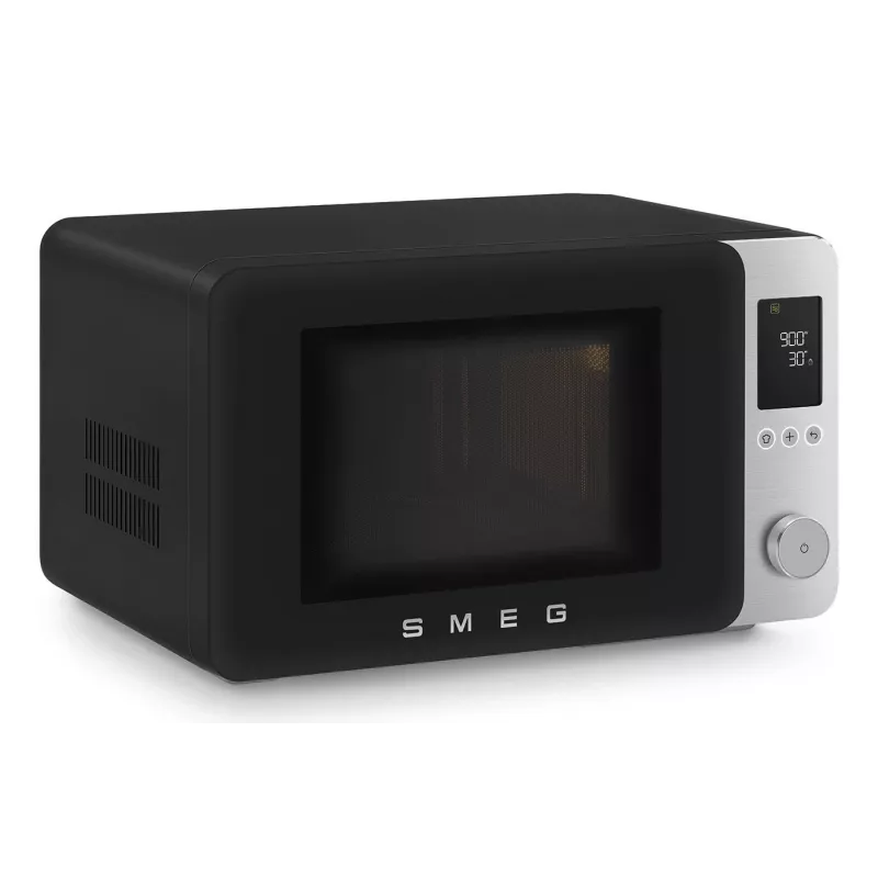 Smeg MOC02BLMEU yhdistelmämikroaaltouuni, 9 toimintoa, 2100 W, mattamusta