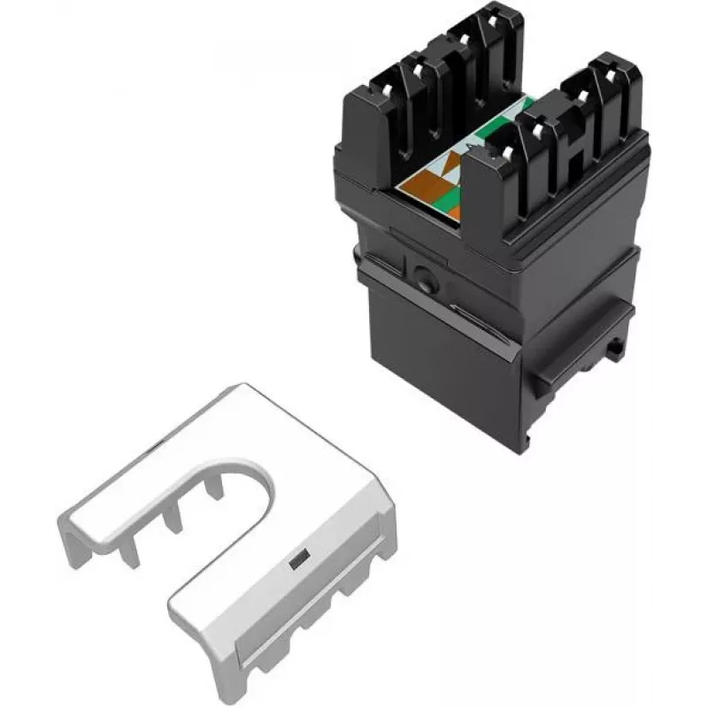SOLARIX Cat.6 UTP RJ45 työkaluton Keystone-liitin, musta