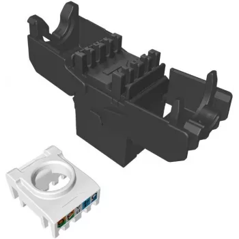 SOLARIX Cat.6 UTP RJ45 Tool-Free Keystone -moduuli, musta (RAL 9005)