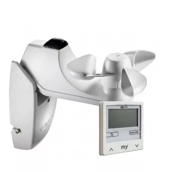 Somfy 1818317 Soliris Smoove Uno Pure White Kit tuuli- ja aurinkotunnistimella ilman kehystä