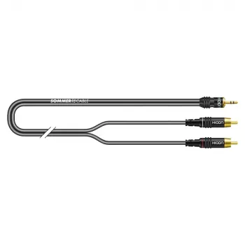 Sommer Cable SC-Onyx 0,25 mm² symmetrinen audio-patchkaapeli 1 m musta