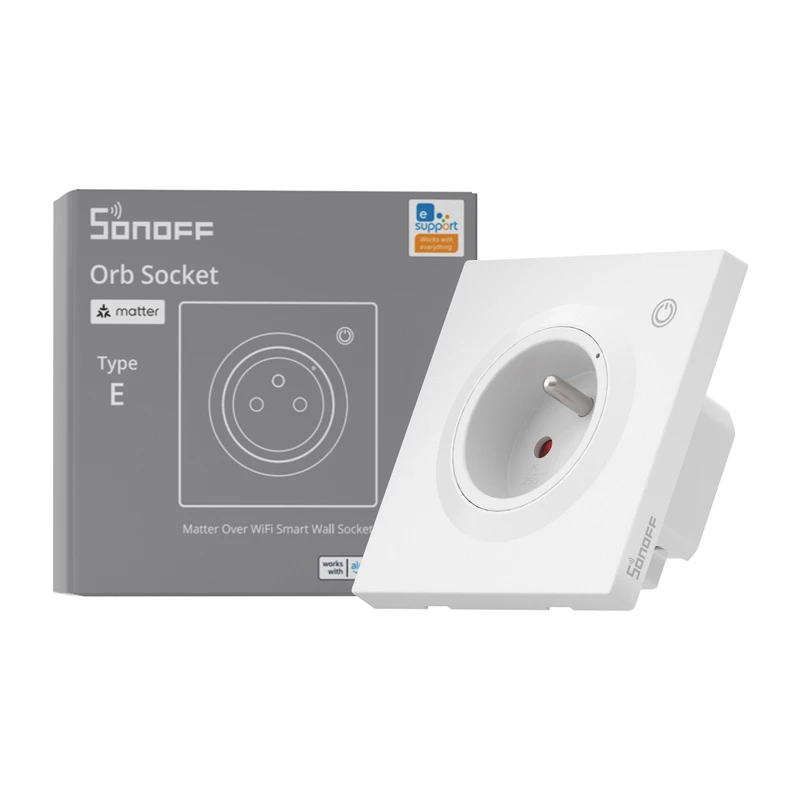 Sonoff WS01TPE-E WiFi älykäs seinäpistorasia (Type E)