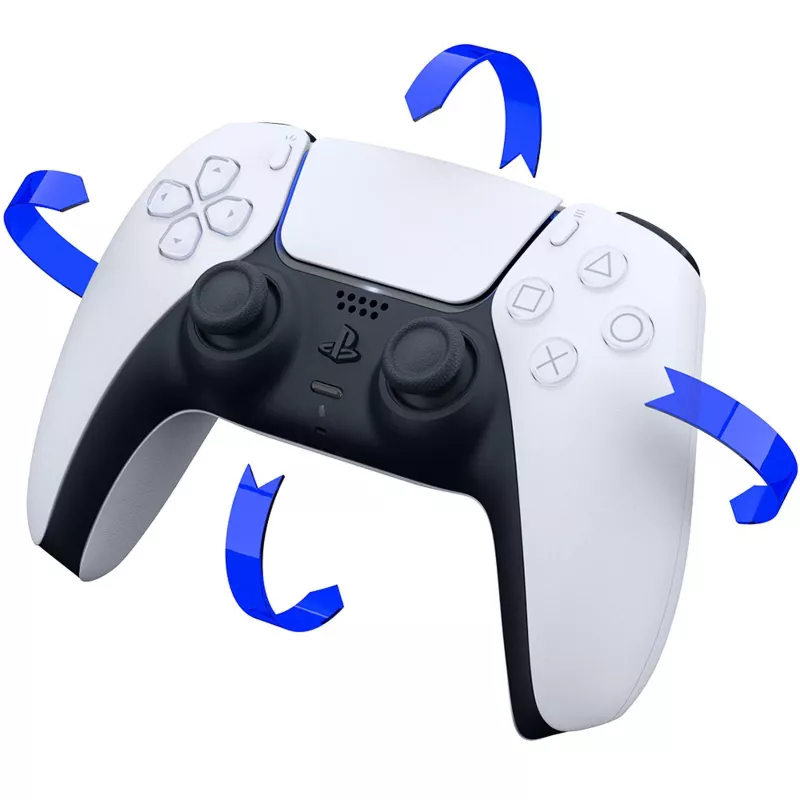 Sony CFI-ZCT1W/W DualSense langaton ohjain – valkoinen – haptinen palaute & adaptive trigger PS5:lle, PC:lle, mobiililaitteille