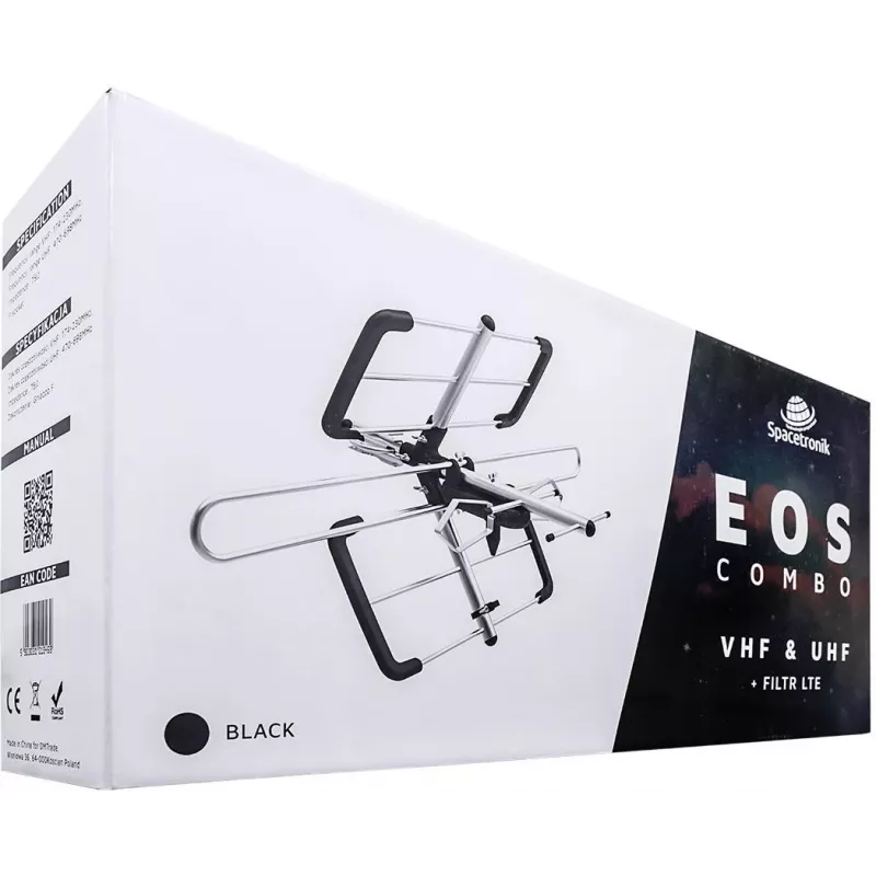 SPACETRONIK EOS Combo Black Passive DVB-T/T2 -antenni EOS Combo Black (PASYWNA)