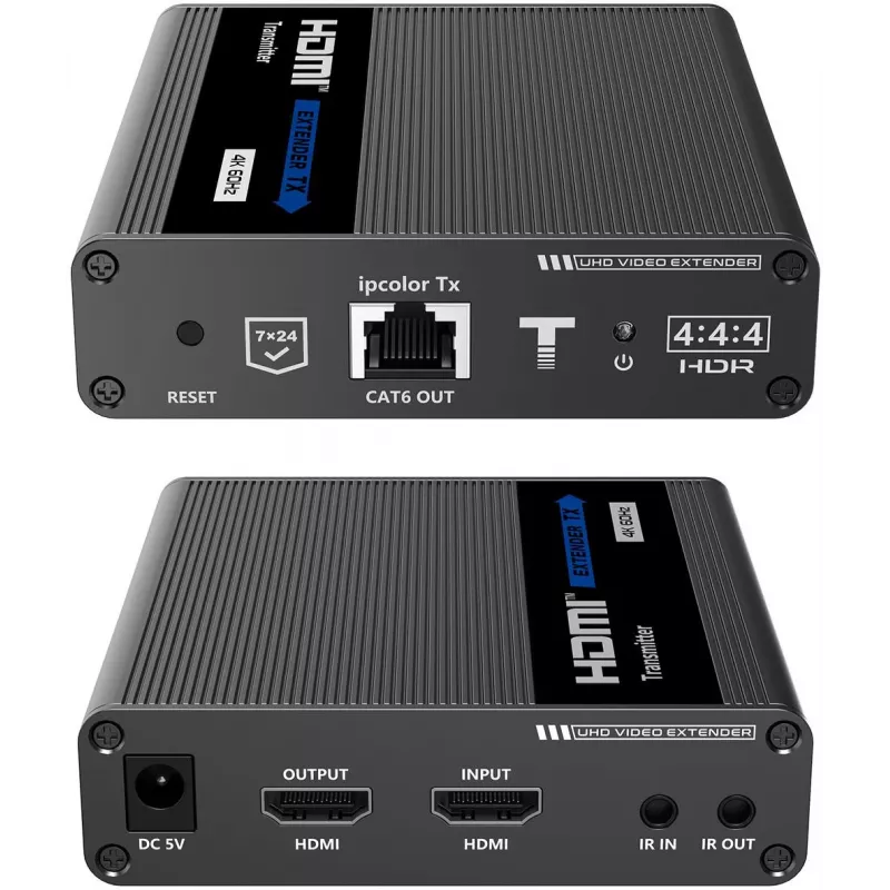 Spacetronik HDMI over IP -lähetin-vastaanotinsarja 4K 120m Cascade SPH-676C