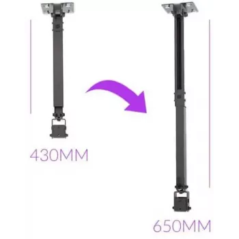 Spacetronik SPA-P01B universaali projektoriteline 2-in-1 katto/seini, 15 kg, teräs, musta