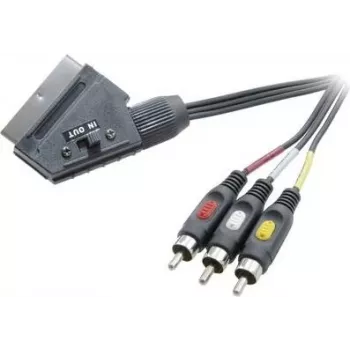 SpeaKa Professional SCART - 3x RCA Composite AV -kaapeli 2 m musta SP-7869848