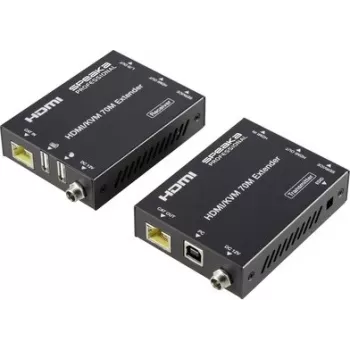 SpeaKa Professional SP-11562928 HDMI-jatkosarja PC-ohjattava 4K@60Hz 70m CAT6 musta
