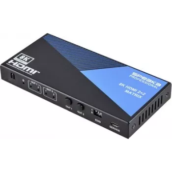 SpeaKa Professional SP-11571776 2x2 HDMI-matriisikytkin 8K@60Hz Ultra HD musta