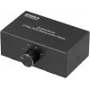 SpeaKa Professional SP-AS-500 4-porttinen RCA-audiovaihtokytkin kaksisuuntainen metallikotelo