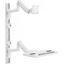 SpeaKa Professional SP-MM-961 Full-Motion-seinäteline 17-49 tuuman näytöille, valkoinen, korkeussäädettävä, käännettävä ja kallistettava, VESA 100x100 asti, 20 kg