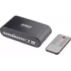 SpeaKa Professional SP-SW-200 4x2 Toslink-vaihtokytkin kaukosäätimellä, alumiinikotelo