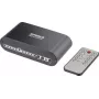 SpeaKa Professional SP-SW-200 4x2 Toslink-vaihtokytkin kaukosäätimellä, alumiinikotelo