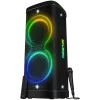 Party-Box-kaiutin SVEN PS-1250, musta (300W, TWS, IPx4, Bluetooth, FM, USB, microSD, LED-näyttö, 13500mAh)