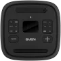 Party-Box-kaiutin SVEN PS-1250, musta (300W, TWS, IPx4, Bluetooth, FM, USB, microSD, LED-näyttö, 13500mAh)
