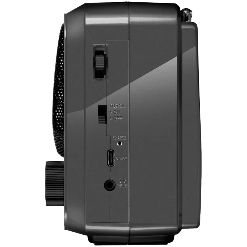 Kaiutin SVEN SRP-150, harmaa (3W, Bluetooth, FM/AM/SW, USB, microSD, taskulamppu, akku)