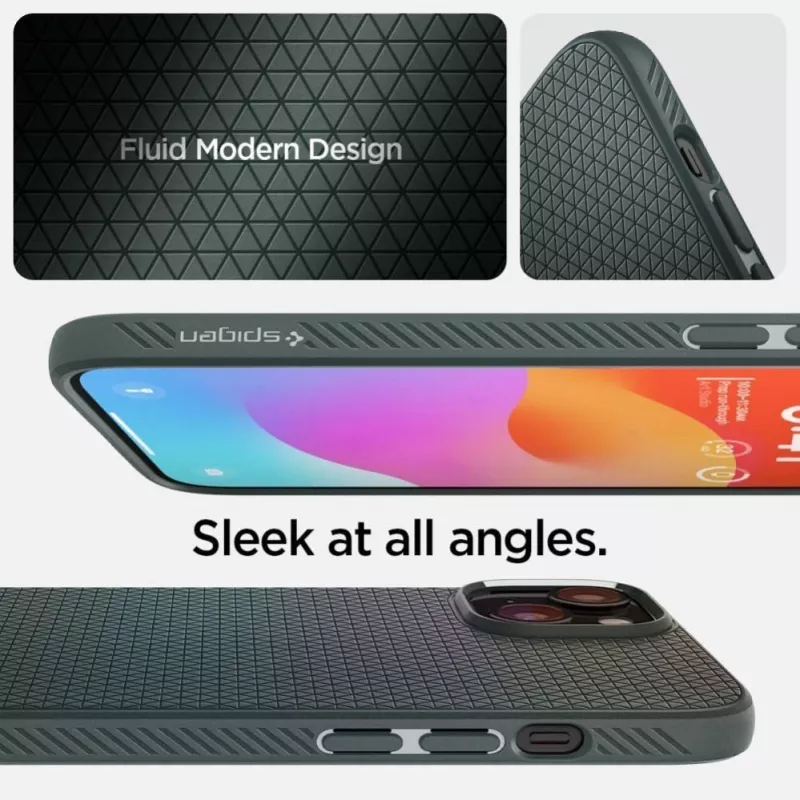 Spigen Liquid Air -kotelo iPhone 15 - Abyss Green