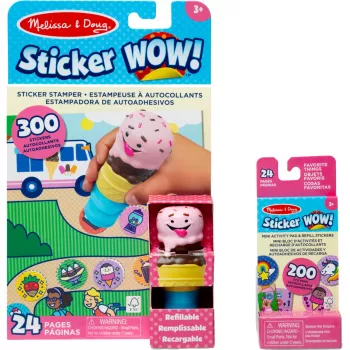 Spin Master Melissa & Doug Sticker WOW! jäätelötarraleimasin & aktiviteettivihko