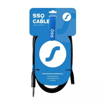 SSQ JSG5 - 3,5 mm - 6,3 mm stereojakkikaapeli, 5 m, musta