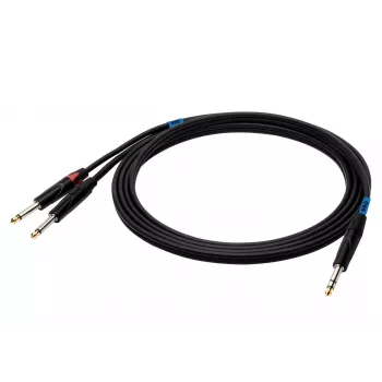 SSQ JSJM2 SS-1453 kaapeli 3,5 mm stereo - 2x 3,5 mm mono 2 m musta