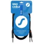 SSQ JSJM2 SS-1453 kaapeli 3,5 mm stereo - 2x 3,5 mm mono 2 m musta