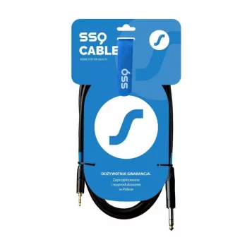 SSQ MiJS2 - 3,5 mm - 6,3 mm stereo-äänikaapeli, 2 m, musta