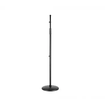 SSQ MS2 suora mikrofoniteline - musta, 900-1600 mm, pyöreä valurautajalka