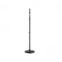 SSQ MS2 suora mikrofoniteline - musta, 900-1600 mm, pyöreä valurautajalka