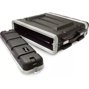 Stagg ABS 2U 19 tuuman rack-kotelo etu- ja takakannella, musta