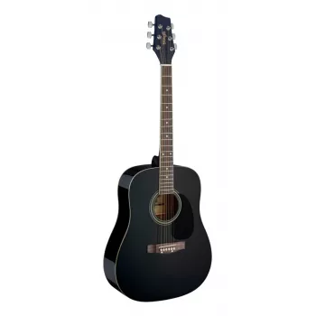 Stagg SA20D BLK Dreadnought akustinen kitara - musta