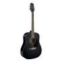 Stagg SA20D BLK Dreadnought akustinen kitara - musta