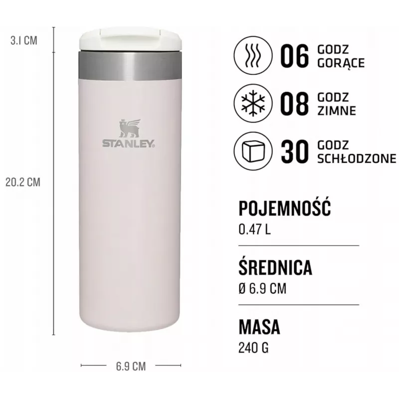 Stanley AeroLight matkamuki 0,47L ruusukvartsi metalli