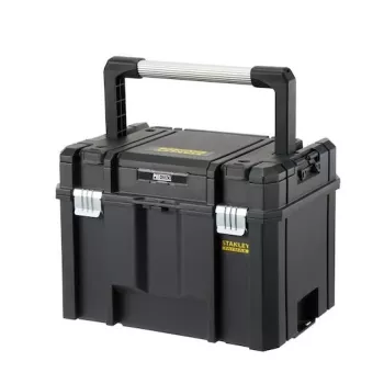Stanley FATMAX PRO-STACK työkalujen kovakuorinen laukku, 22L, IP54, musta keltaisin yksityiskohdin