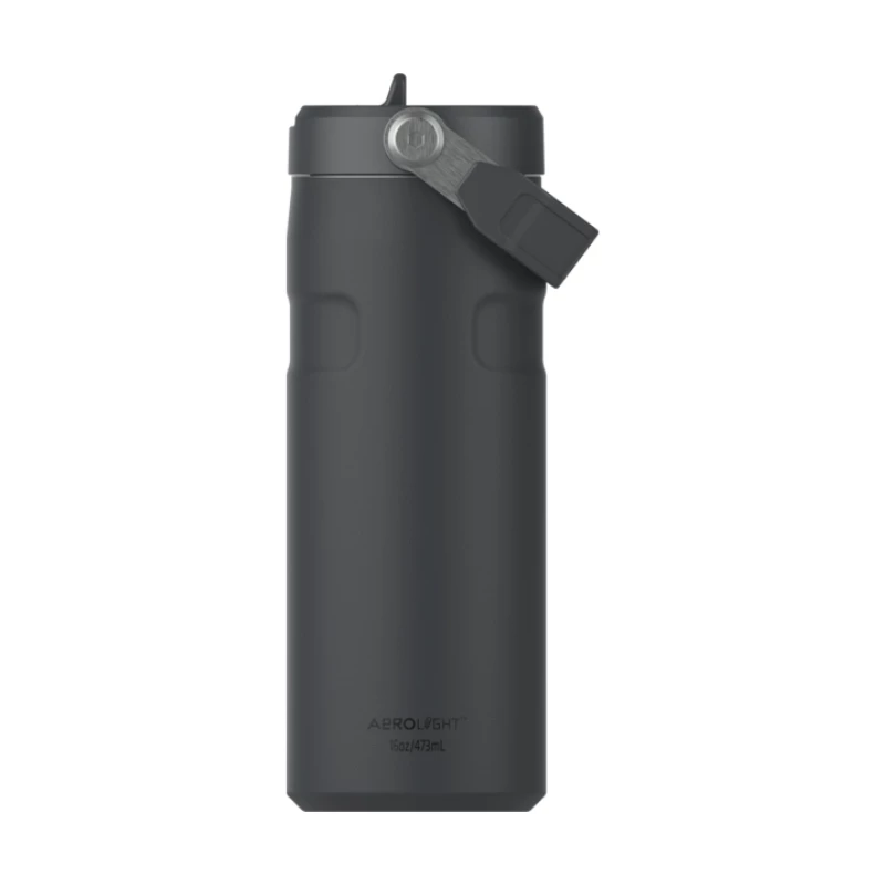 STANLEY IceFlow Bottle Flip Straw 2.0 0,47L musta termospullo pillillä