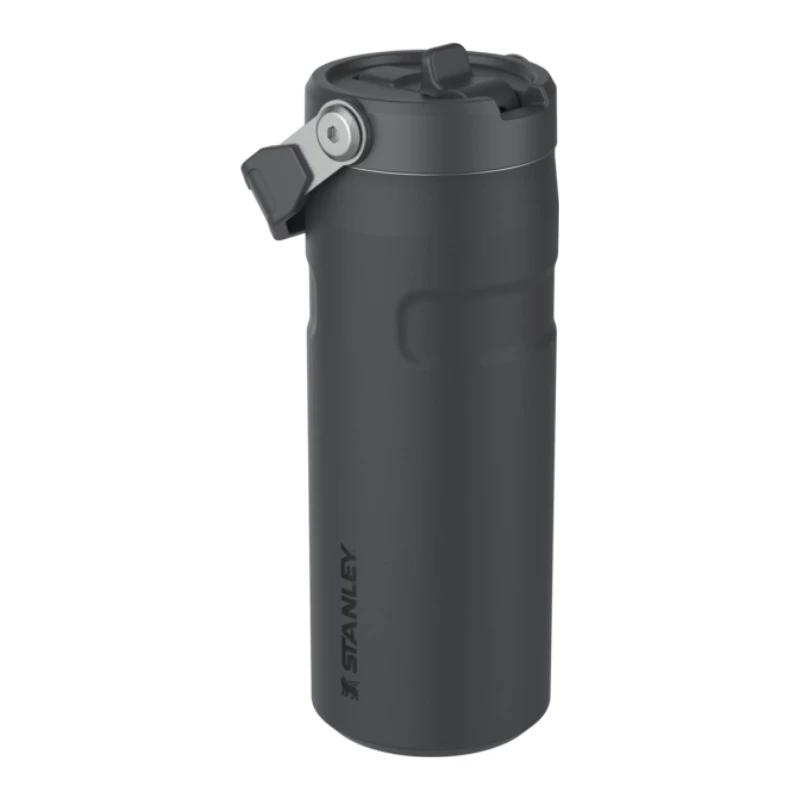 STANLEY IceFlow Bottle Flip Straw 2.0 0,47L musta termospullo pillillä