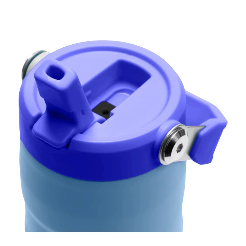 STANLEY IceFlow Bottle Flip Straw 2.0 0,47L vaaleansininen termospullo pillillä