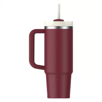 STANLEY Quencher H2.0 FlowState Tumbler 0,89L tummanpunainen pillillä