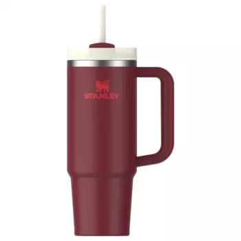 STANLEY Quencher H2.0 FlowState Tumbler 0,89L tummanpunainen pillillä