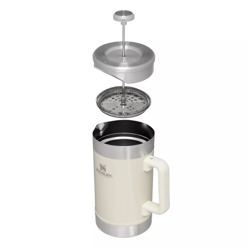 STANLEY The Stay-Hot French Press 1,4L kahvitermoskannu kiiltävä creme