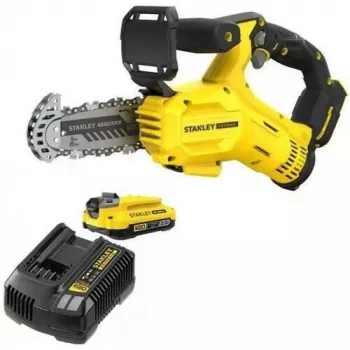 STANLEY V20 18V akkuketjusaha SFMCPS415D1 15cm oksasaha 2.0Ah akulla ja laturilla