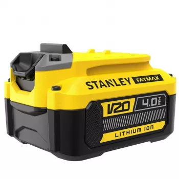 STANLEY V20 18V akku-twin-sarja – SFMCD716 harjaton iskuporakone + SFMCG400 harjaton kulmahiomakone, 2.0Ah & 4.0Ah akut, laturi, pehmeä laukku