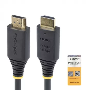 StarTech.com 1,5 m (4,9 ft) Premium Certified High Speed HDMI-kaapeli, 4K60Hz, musta
