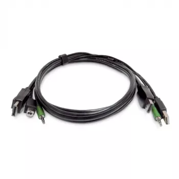 StarTech.com 1,8 m DisplayPort KVM-yhdistelmäkaapeli USB 2.0:lla ja 3,5 mm äänellä – TAA-yhteensopiva