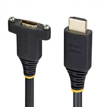 StarTech.com High Speed HDMI -jatkokaapeli Ethernet-tuella - HDMI uros - HDMI naaras - 2 m - musta - paneeliasennus, 1440p (UWQHD)