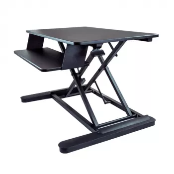 StarTech.com seisoma-istuma-työpöytämuunnin näppäintasolla - 89 x 53 cm pinta - ergonominen korkeussäädettävä seisomapöytä - sopii 2 näytölle - esikoottu - musta - 30