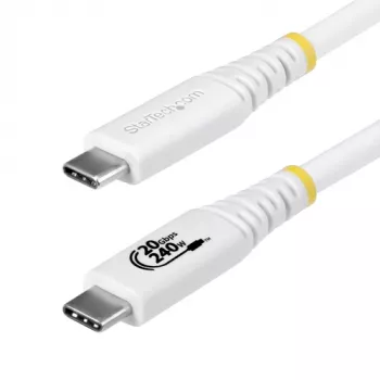 StarTech.com USB4 USB-C - USB-C -kaapeli, 20 Gbps, 240W PD, 2 m, valkoinen