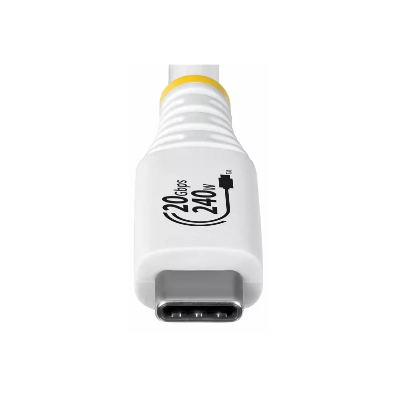 StarTech.com USB4 USB-C - USB-C -kaapeli, 20 Gbps, 240W PD, 2 m, valkoinen