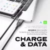STATIK PowerPivot Pro nailonpunottu kaapeli, USB-C - USB-C, 1 m, musta