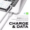 STATIK PowerPivot Pro nylonpunottu kaapeli, USB-C - USB-C, 3m, valkoinen